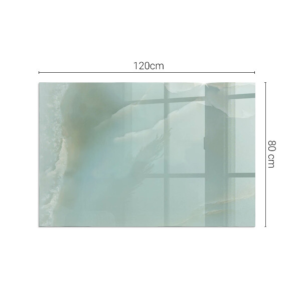 Rechteckige Glasplatte für Öfen Zartes Marmormuster