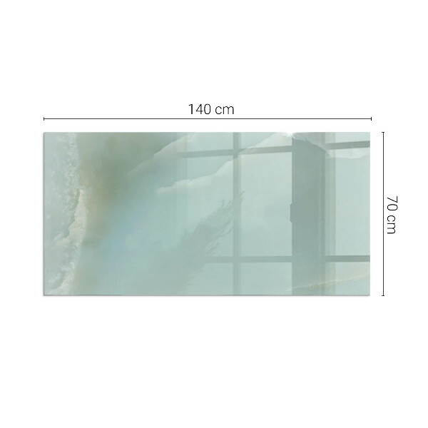 Rechteckige Glasplatte für Öfen Zartes Marmormuster