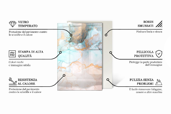 Rechteckige Glasplatte für Öfen Farbe: Schwarz