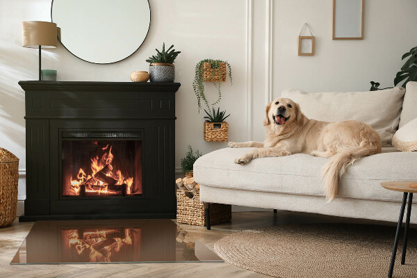 Rechteckige Glasplatte für Öfen Farbe Braun