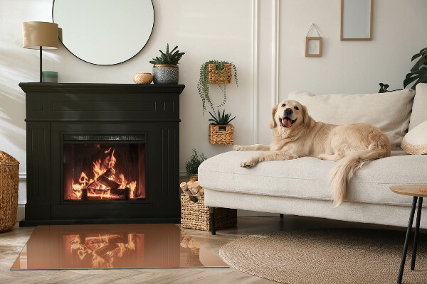 Rechteckige Glasplatte für Öfen Farbe Braun