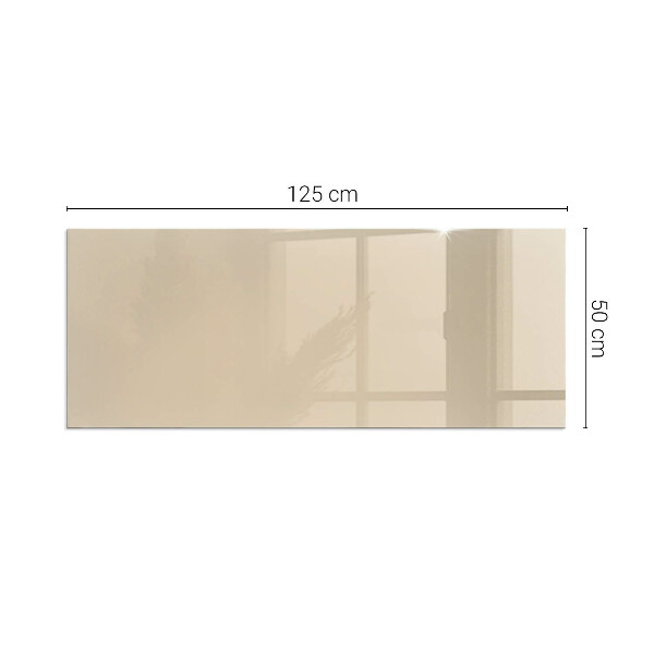 Rechteckige Funkenschutzplatte aus Glas Farbe Beige