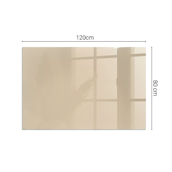 Rechteckige Funkenschutzplatte aus Glas Farbe Beige
