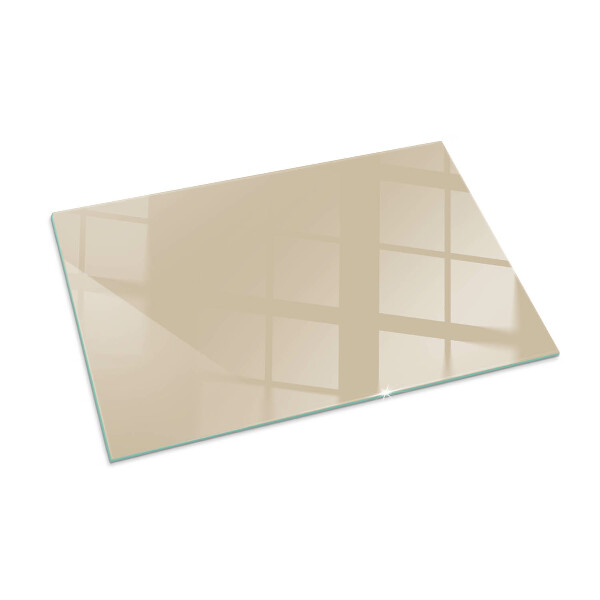 Rechteckige Funkenschutzplatte aus Glas Farbe Beige