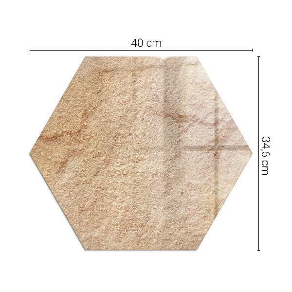 Sechseckige Vorlegeplatte für Kaminöfen Natürliche Steinstruktur