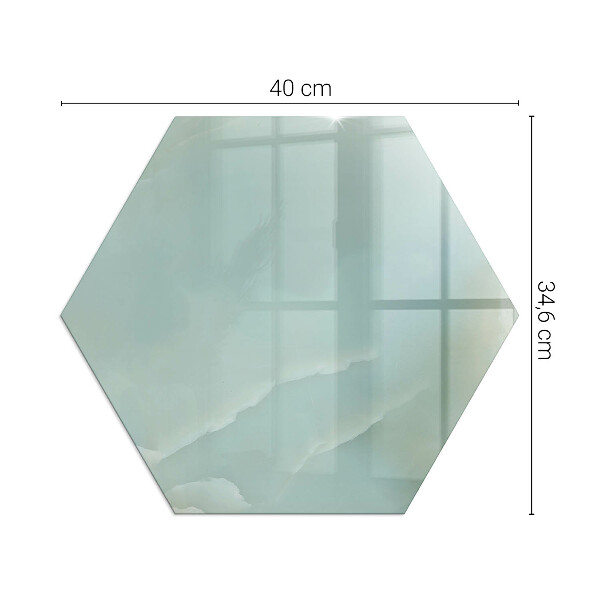 Sechseckige Bodenplatte Glas für Ofen Zartes Marmormuster