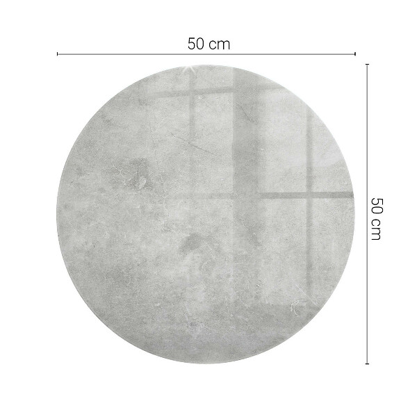 Runde glasplatte für tisch Kratzer auf der Betonoberfläche