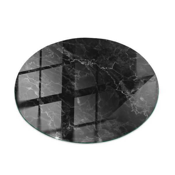Runde glasplatte für tisch Marmor mit feinen Adern