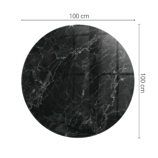 Runde glasplatte für tisch Marmor mit feinen Adern
