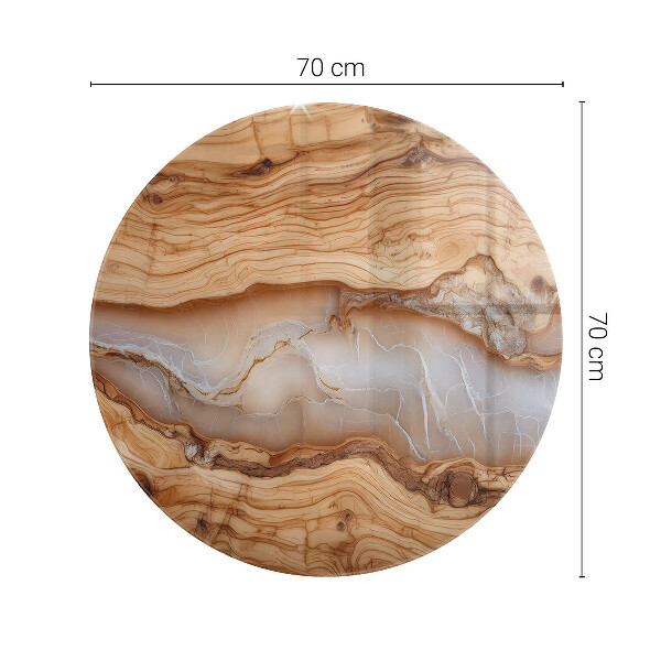 Runde glasplatte für tisch Holz im Einklang mit Harz