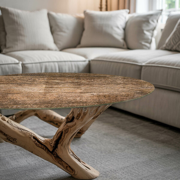 Runde glasplatte für tisch Ökologische Holzstruktur