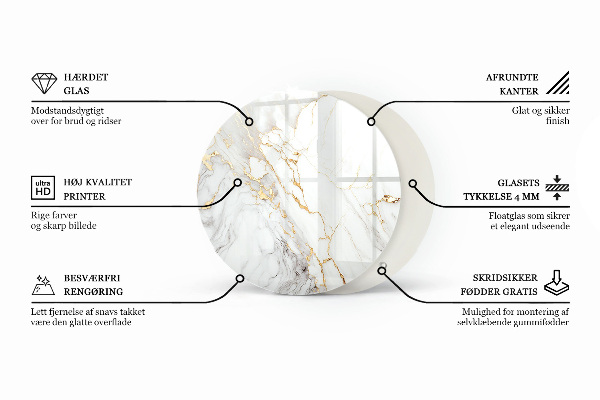 Runde glasplatte für tisch Ökologische Holzstruktur