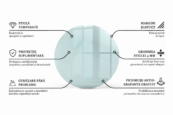 Runde tischplatte transparent