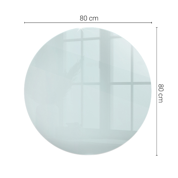 Runde tischplatte transparent