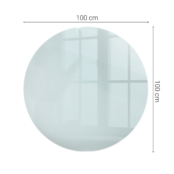 Runde tischplatte transparent