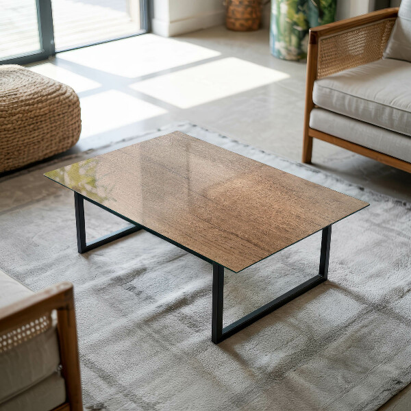 Rechteckige tischplatte glas Der Charme von Naturholz