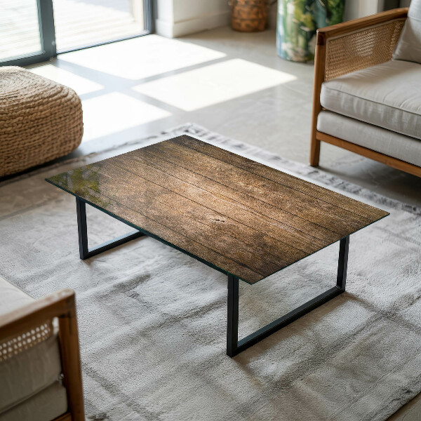 Rechteckige tischplatte glas Ökologische Holzstruktur