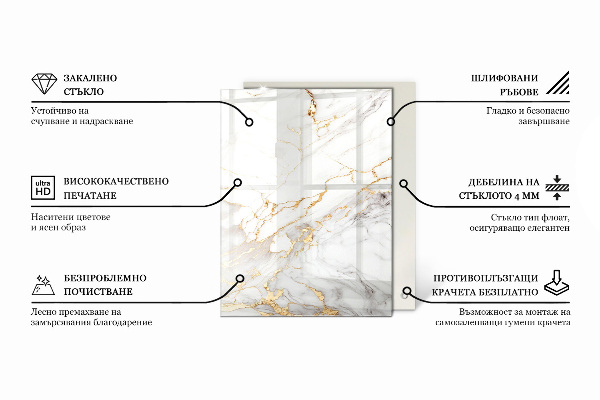 Rechteckige tischplatte glas Ökologische Holzstruktur