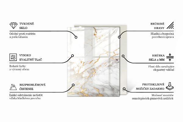Rechteckige tischplatte glas Reinweiß
