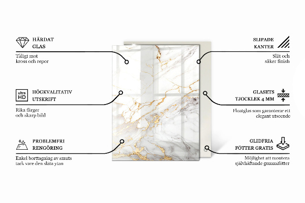 Rechteckige tischplatte glas Kratzer auf der Betonoberfläche