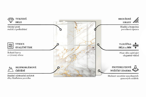 Rechteckige tischplatte glas Dekorative Mosaike mit Details