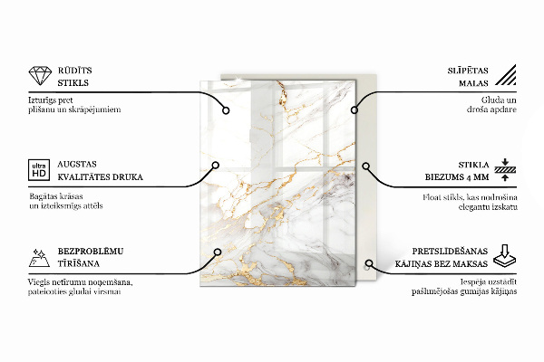 Rechteckige tischplatte glas Dekorative Mosaike mit Details