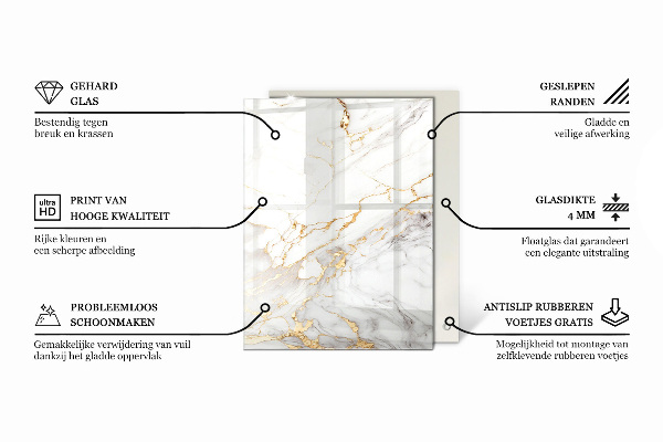 Rechteckige tischplatte glas Dekorative Mosaike mit Details