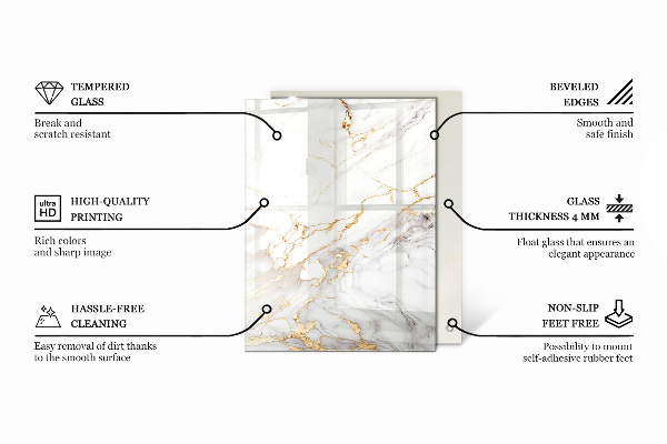 Rechteckige tischplatte glas Dekorative Mosaike mit Details