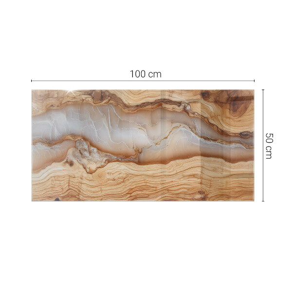 Rechteckige tischplatte glas Holz im Einklang mit Harz
