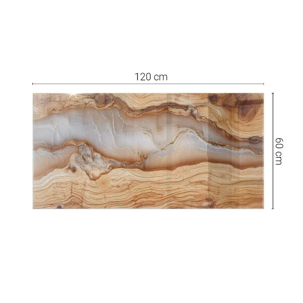 Rechteckige tischplatte glas Holz im Einklang mit Harz