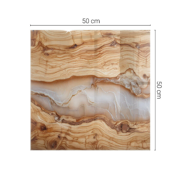 Rechteckige tischplatte glas Holz im Einklang mit Harz