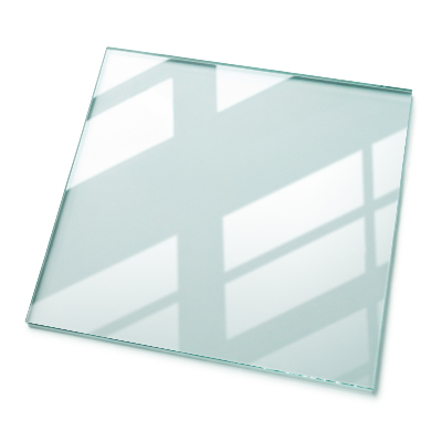 Rechteckige glastischplatte transparent
