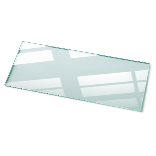 Rechteckige glastischplatte transparent