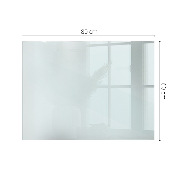 Rechteckige glastischplatte transparent