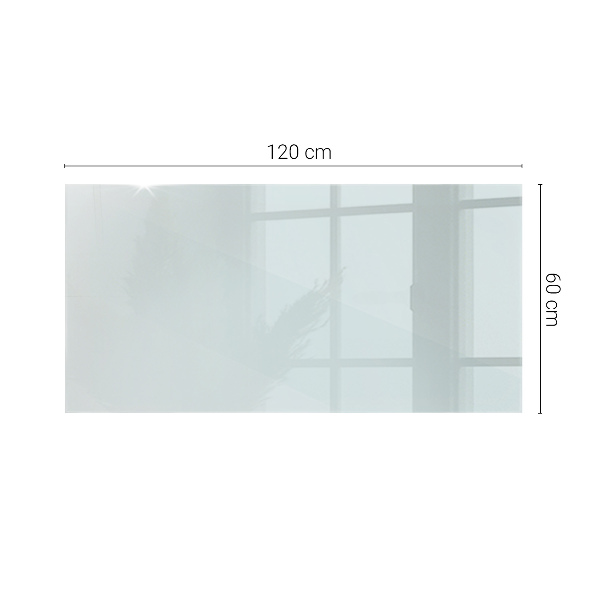 Rechteckige glastischplatte transparent