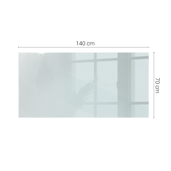 Rechteckige glastischplatte transparent
