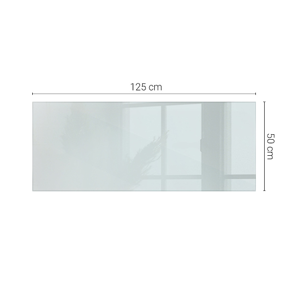 Rechteckige glastischplatte transparent