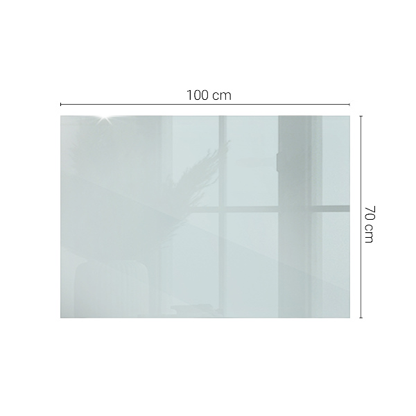 Rechteckige glastischplatte transparent