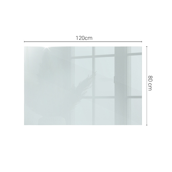Rechteckige glastischplatte transparent