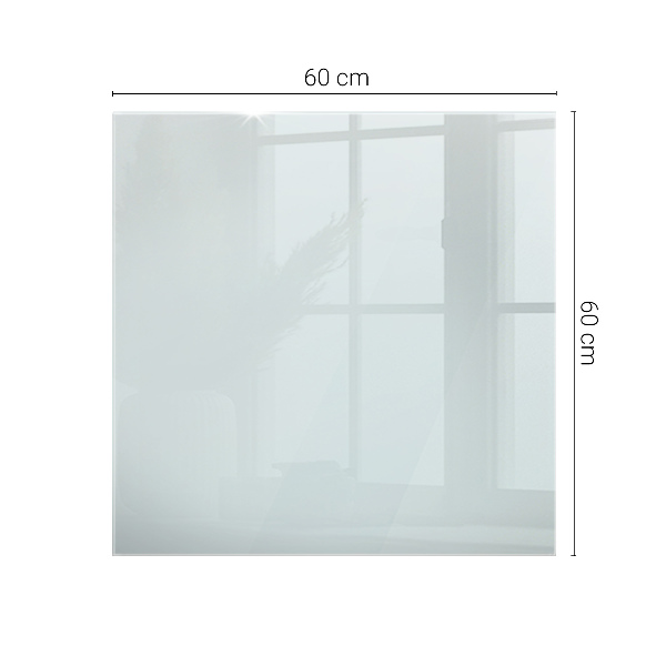 Rechteckige glastischplatte transparent