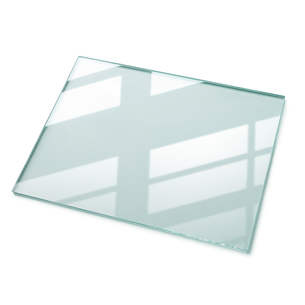 Rechteckige glastischplatte transparent