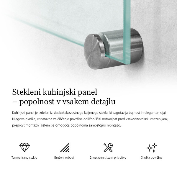 Küchenrückwand transparent 100x30 cm