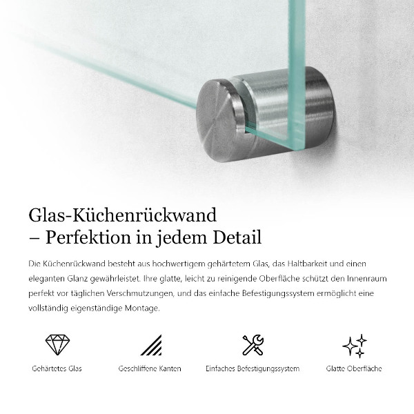 Küchenrückwand transparent 100x50 cm