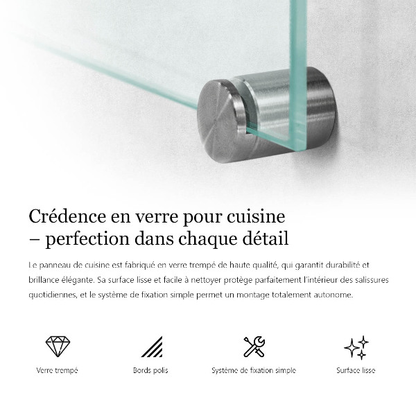 Spritzschutz für die Küche transparent 100x70 cm