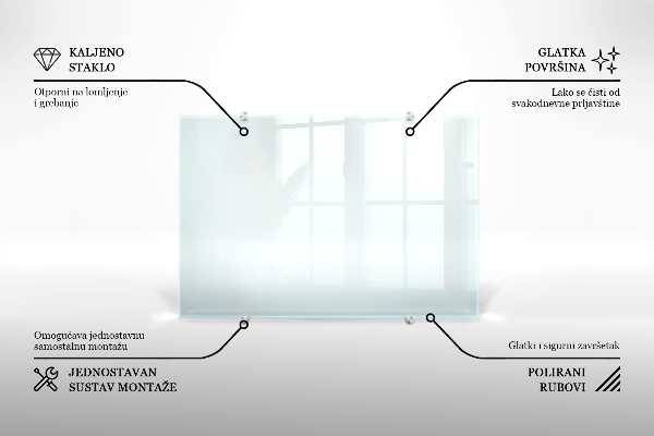 Spritzschutz für die Küche transparent 100x70 cm
