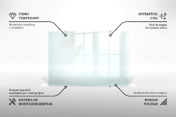 Spritzschutz für die Küche transparent 100x70 cm