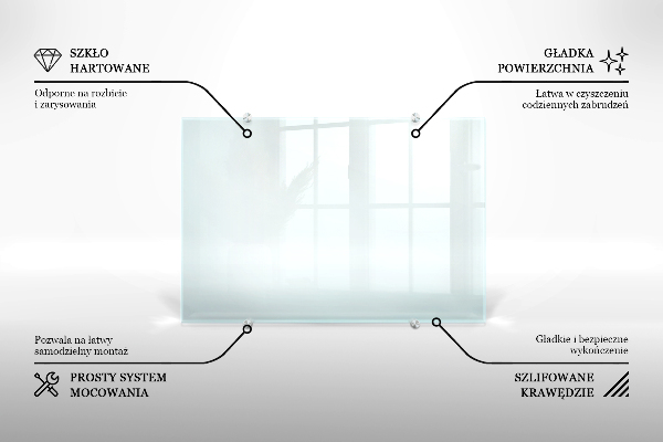 Spritzschutz für die Küche transparent 100x70 cm