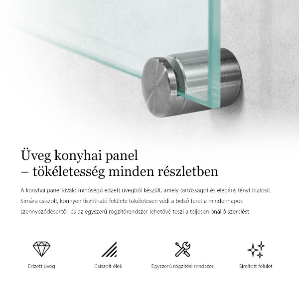 Spritzschutz für die Küche transparent 120x60 cm