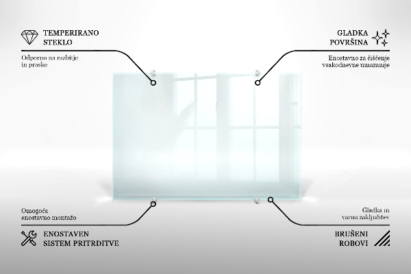 Spritzschutz für die Küche transparent 120x60 cm