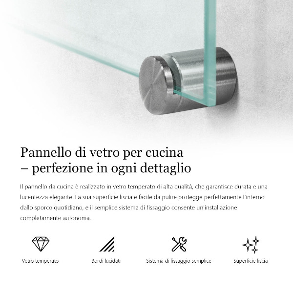 Spritzschutz für die Küche transparent 125x50 cm